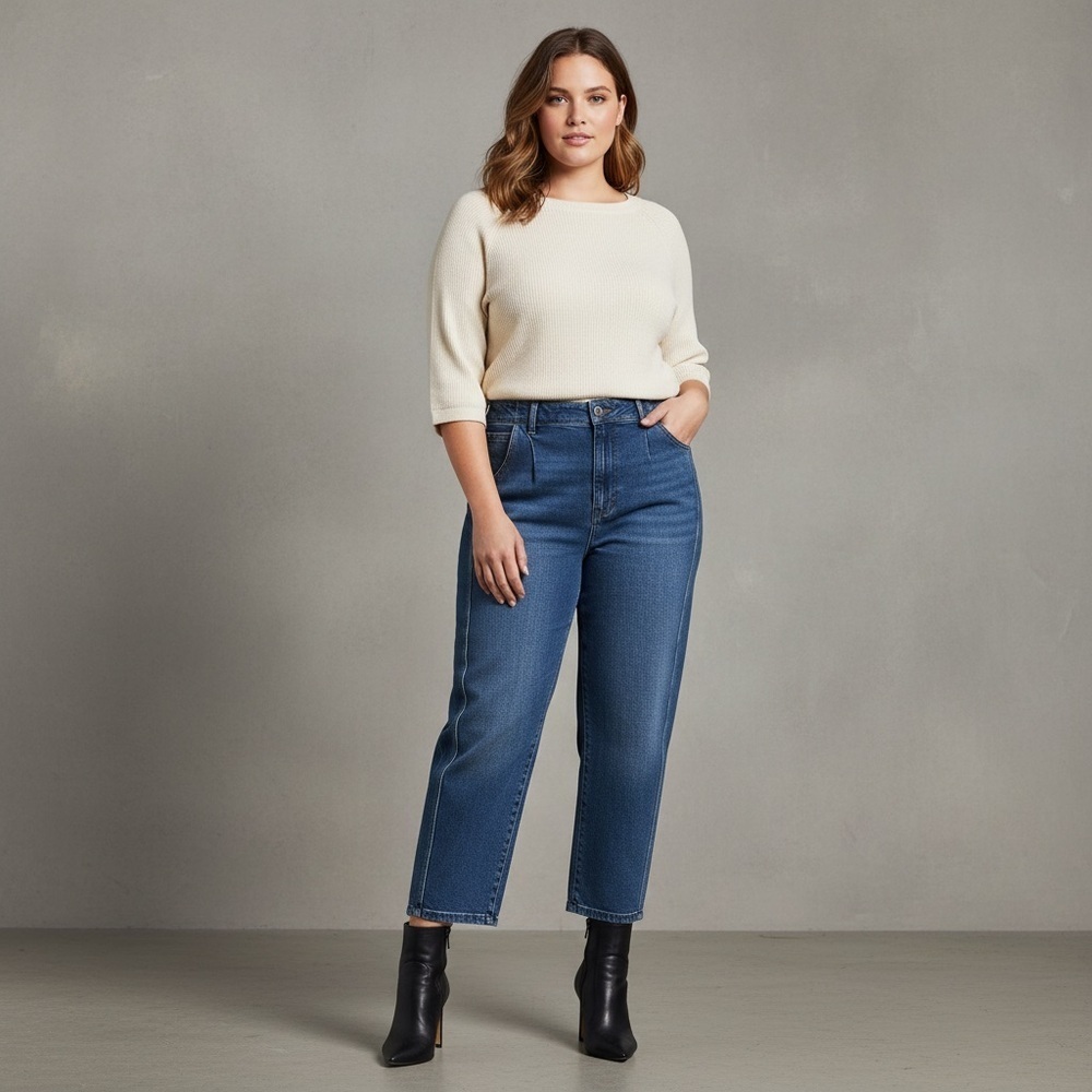 Madewell Women’s High Waist Tapered Barrel Denim Trousers Size 32 Calvert Wash